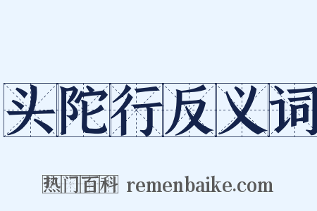 头陀行反义词是什么意思的图片